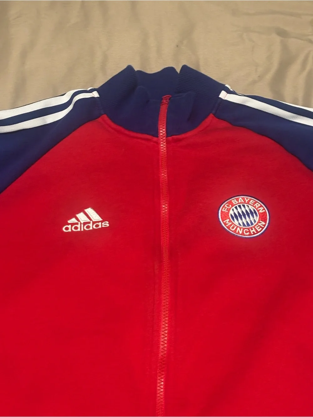 FC Bayern Munchen Munich Soccer Full Zip Adidas Soccer Jacket Size Large